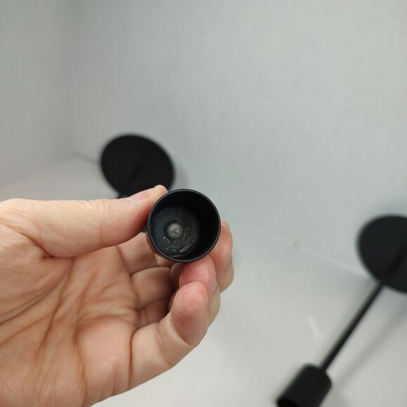 Lot of 3 Black Metal Candlesticks Candle Holders Minimalist Modern Taper Stand - Picture 5 of 12